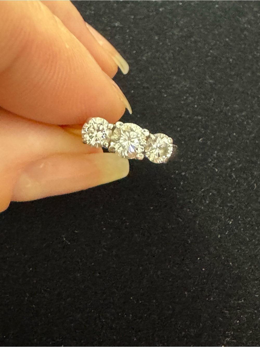 14k Yellow Gold Past Present Future Ring and Wedding Band - The Leo Diamond